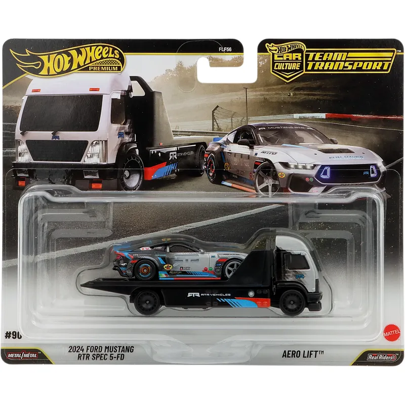 2024 Ford Mustang RTR SPEC 5-FD + Aero Lift - Team Transport - Hot Wheels