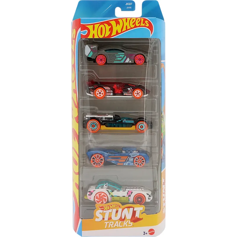 HW Stunt Tracks - JKG07 - 5-pack leksaksbilar - Hot Wheels