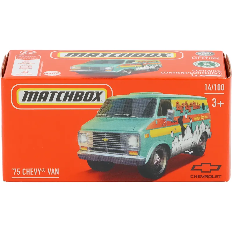'75 Chevy VAN - Lyseblå - Power Grab 14/100 - Matchbox
