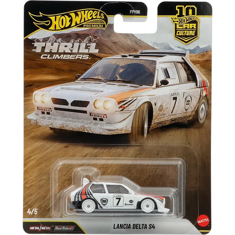 Lancia Delta S4 - Vit - Thrill Climbers - Hot Wheels