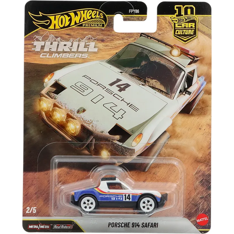 Porsche 914 Safari - Vit / Blå - Thrill Climbers - Hot Wheels