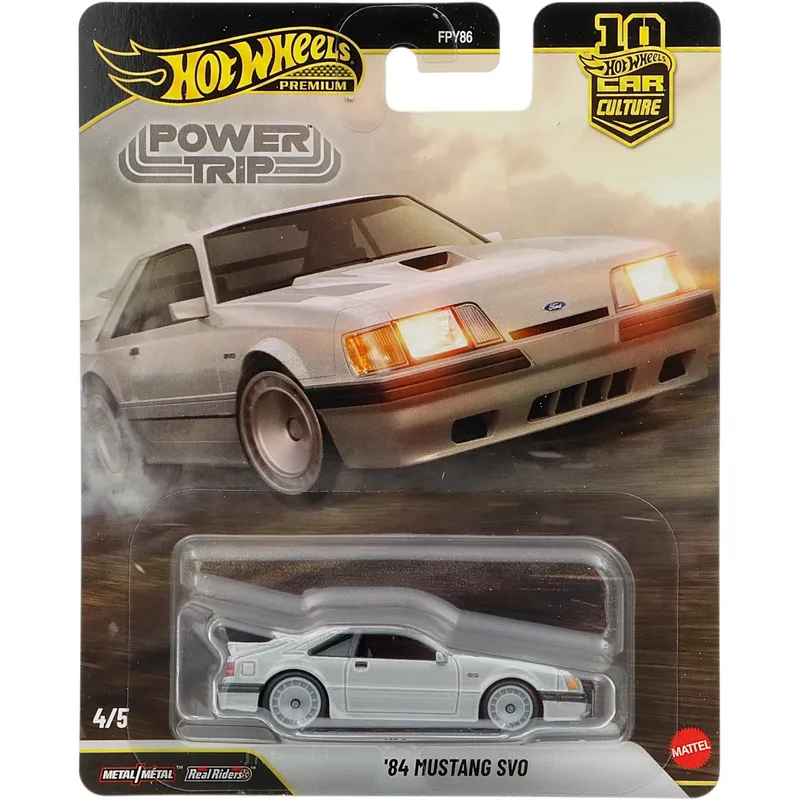 '84 Ford Mustang SVO - Silver - Power Trip - Hot Wheels