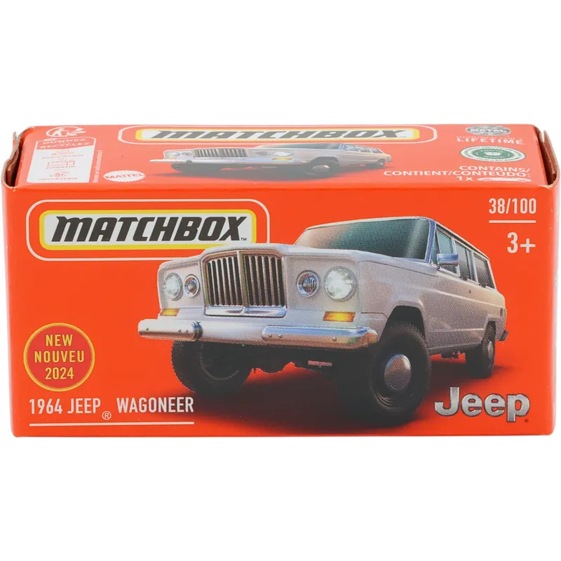 1964 Jeep Wagoneer - Hvid - Power Grab 38/100 - Matchbox