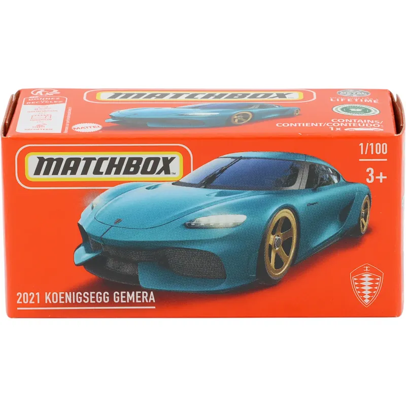 2021 Koenigsegg Gemera - Blå - Power Grab 1/100 - Matchbox