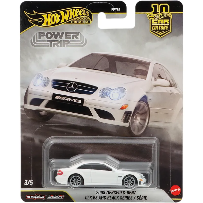 2008 Mercedes-Benz CLK 63 AMG Black Series - Vit - Power Trip - Hot Wheels