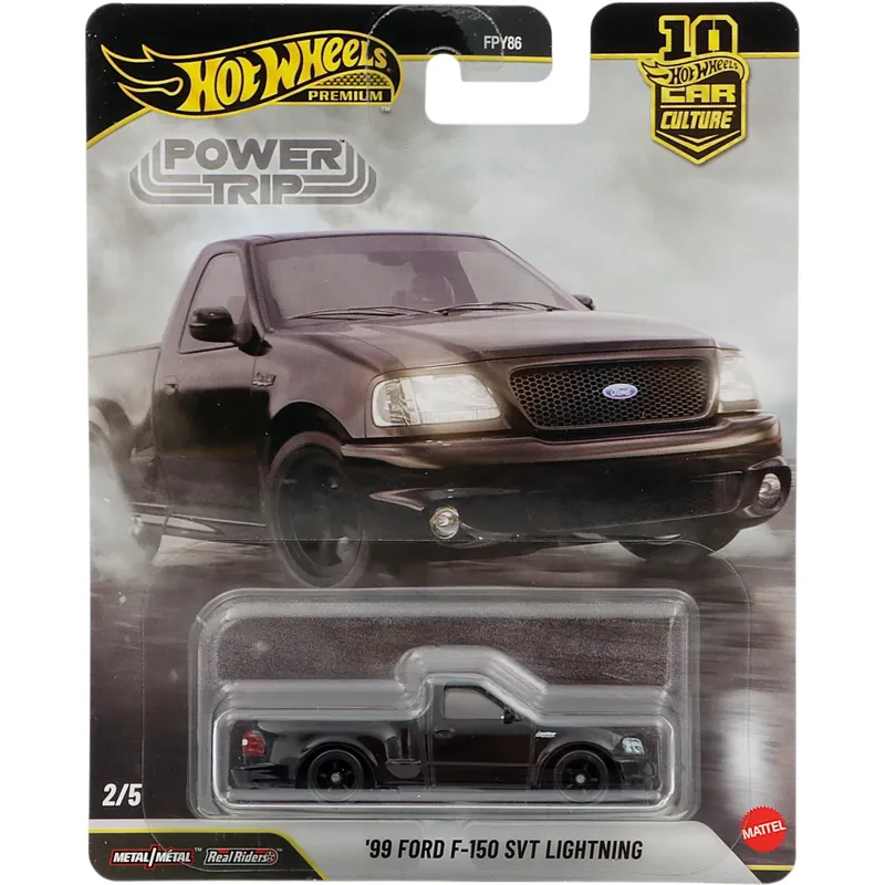 '99 Ford F-150 SVT Lightning - Svart - Power Trip - Hot Wheels