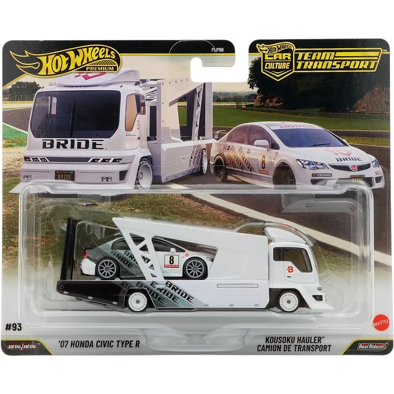 '07 Honda Civic TYPE R + Kousoku Hauler Camion De Transport - Team Transport - Hot Wheels