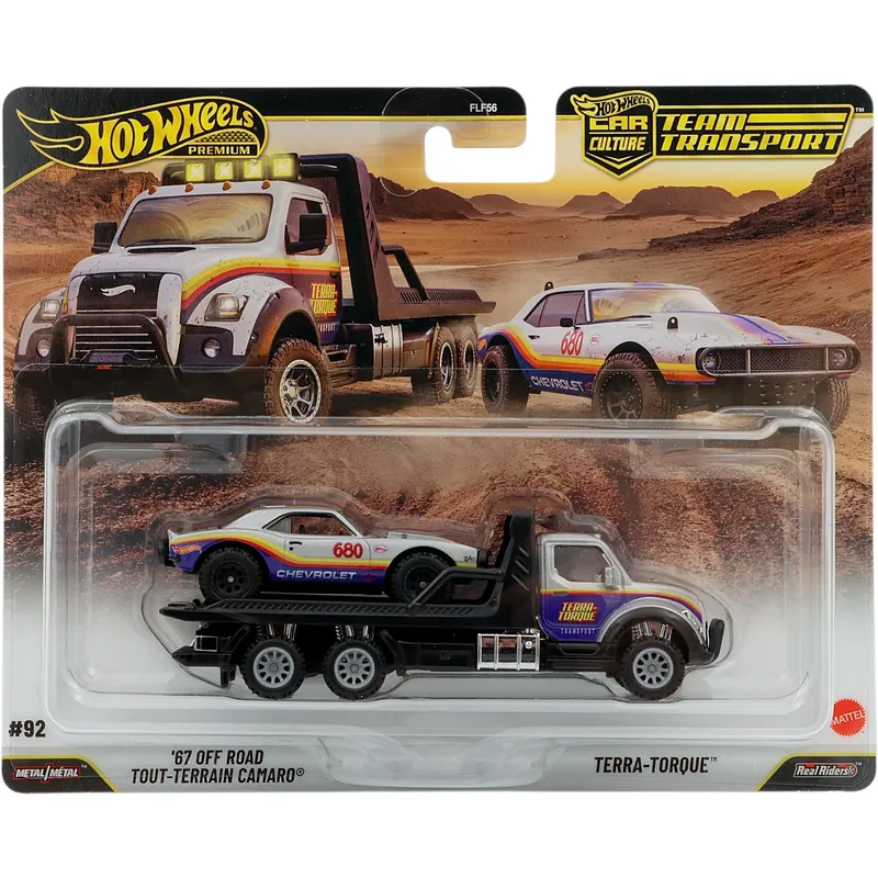 '67 Off Road Tout-Terrain Camaro + Terra-Torque - Team Transport - Hot Wheels