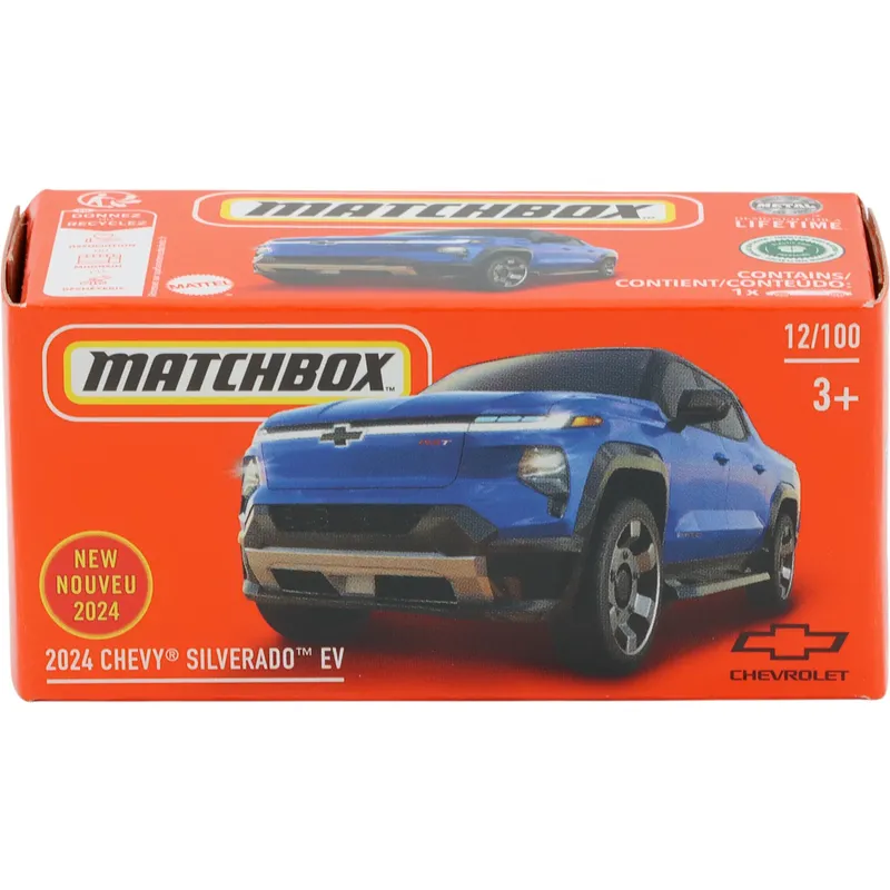 2024 Chevy Silverado EV - Blå - Power Grab 12/100 - Matchbox