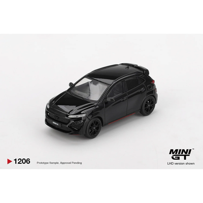 Hyundai KONA N Phantom Black - Svart - 1206 - Mini GT - 1:64