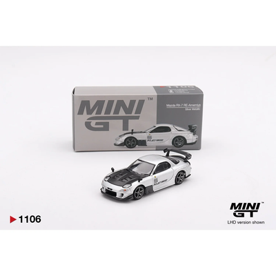 Mazda RX-7 RE-Amemiya Silver Metallic - Silver - 1106 - Mini GT - 1:64