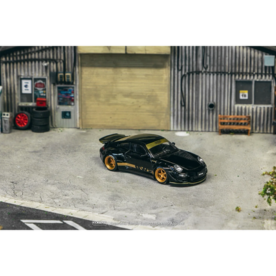Porsche 911 (997) RWB - Svart - Tarmac Works - 1:64