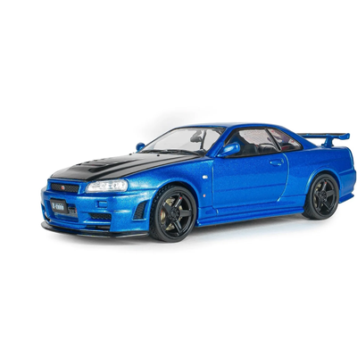 Nissan Skyline GT-R (BNR34) with NISMO Parts - 1998 - Blå - Solido - 1:43