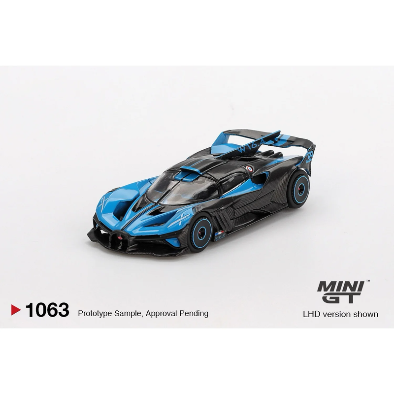 Bugatti Bolide Presentation - Svart / Blå - 1063 - Mini GT - 1:64