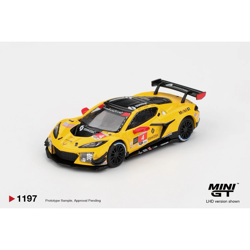Chevrolet Corvette Z06 GT3.R #4 Corvette Racing by Pratt Miller Motorsports 2025 IMSA Daytona 24 Hrs - Gul - 1197 - Mini GT - 1:64