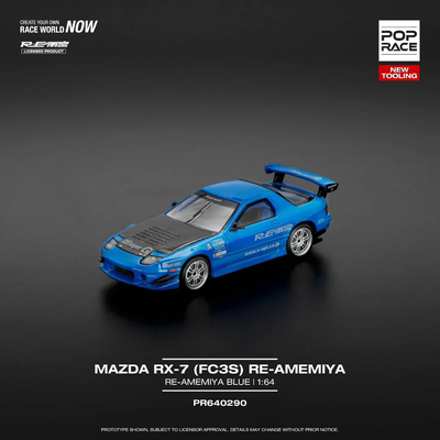 Mazda RX-7 (FC3S) RE Amemiya - Blå - 290 - Pop Race - 1:64