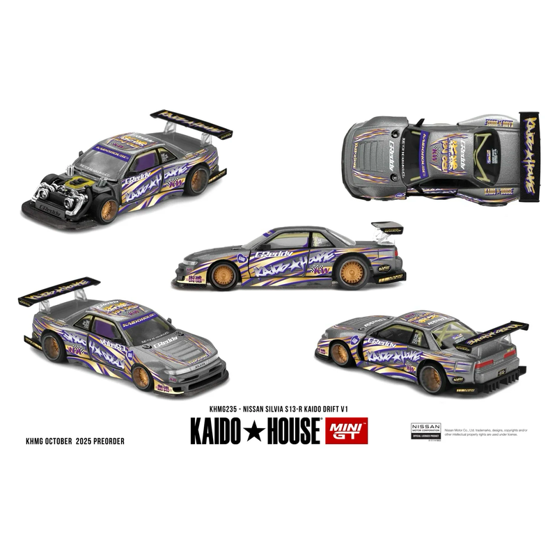 Nissan Silvia S13-R KAIDO DRIFT V1 - 235 - Kaido House x Mini GT - 1:64