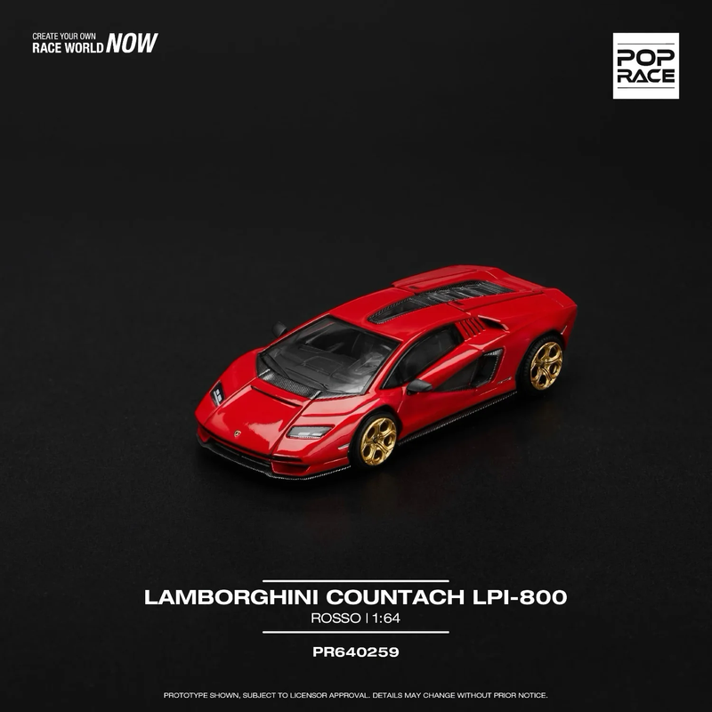 Lamborghini Countach LPI 800-4 - Röd - 259 - Pop Race - 1:64