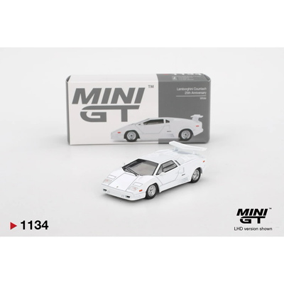 Lamborghini Countach 25th Anniversary White - Vit - 1134 - Mini GT - 1:64