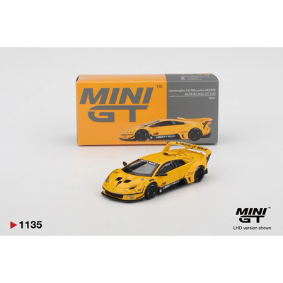 Lamborghini LB-Silhouette WORKS MURCIELAGO GT Evo Yellow - Gul - 1135 - Mini GT - 1:64