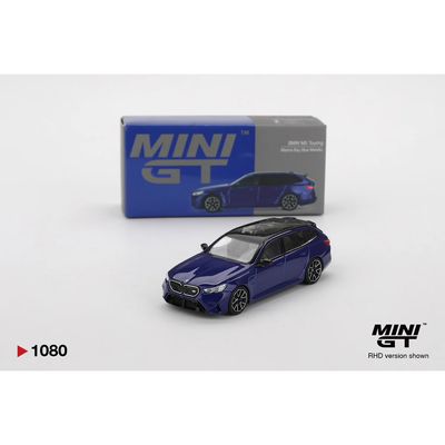 BMW M5 Touring Marina Bay Blue Metallic - Blå - 1080 - Mini GT - 1:64