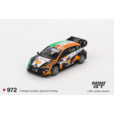 Hyundai i20 N Rally1 #11 2023 Rally Croatia Power Stage Winner - Orange - 972 - Mini GT - 1:64