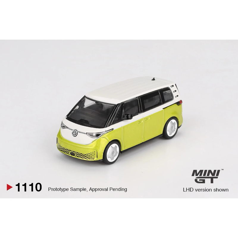 Volkswagen ID.Buzz Candy White/ Pomelo Yellow - Vit - 1110 - Mini GT - 1:64