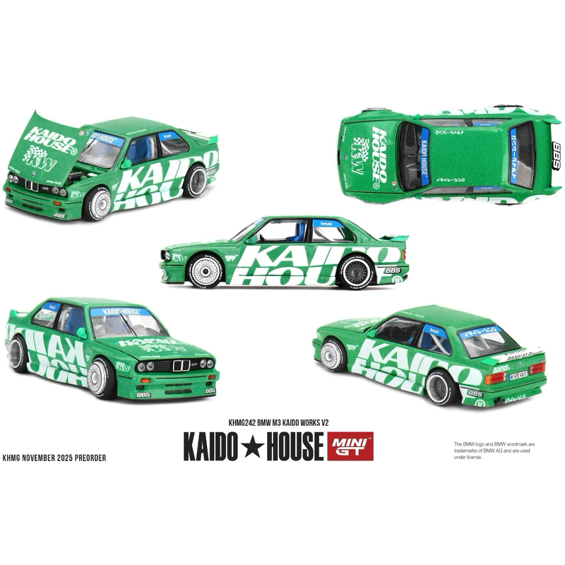 BMW M3 Kaido Works V2 - Grön - 242 - Mini GT - 1:64