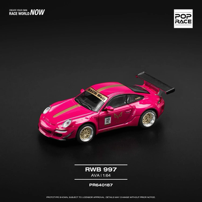 Porsche RWB 997 AVA - Rosa - 187 - Pop Race - 1:64
