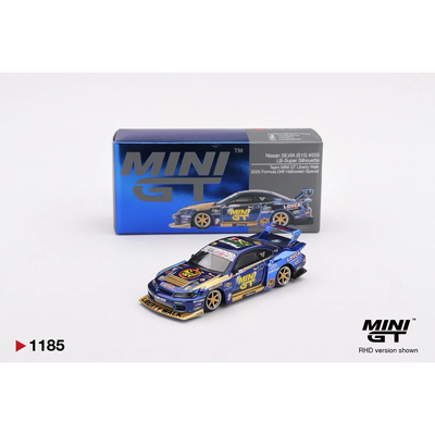 Nissan LB-Super Silhouette S15 SILVIA #555 Team MINI GT Liberty Walk 2025 Formula Drift Halloween Special - Blå - 1185 - Mini GT - 1:64