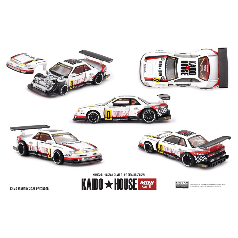 Nissan Silvia S13-R Circuit Spec V1 - 251 - Kaido House x Mini GT - 1:64
