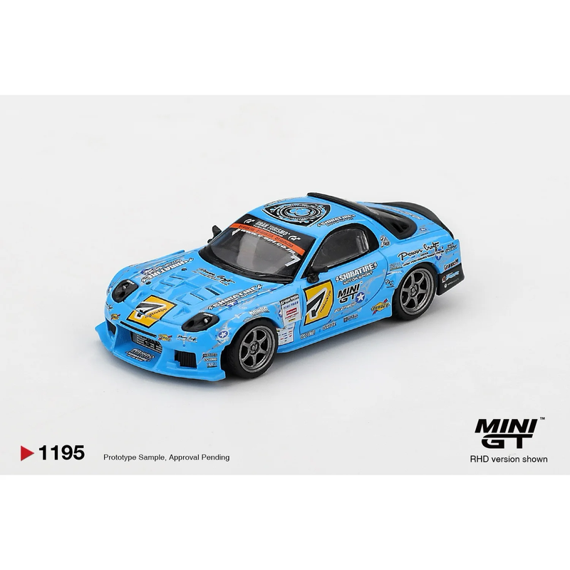Mazda RX-7 RE-Amemiya 2025 D1GP - Blå - 1195 - Mini GT - 1:64