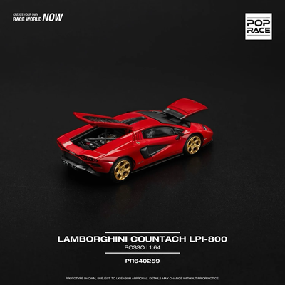 Lamborghini Countach LPI 800-4 - Röd - 259 - Pop Race - 1:64