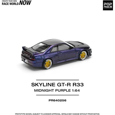 Nissan Skyline GT-R (R33) - Lila - 256 - Pop Race - 1:64