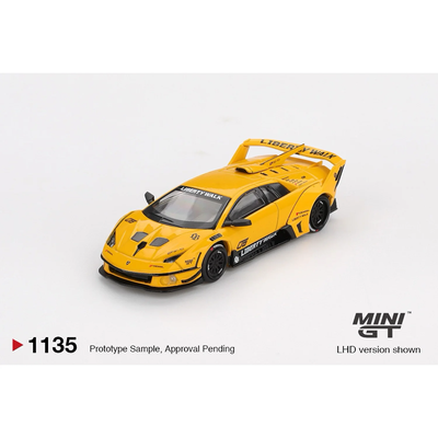 Lamborghini LB-Silhouette WORKS MURCIELAGO GT Evo Yellow - Gul - 1135 - Mini GT - 1:64