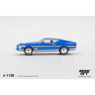 Ford Mustang Mach 1 Grabber Blue - Blå - 1138 - Mini GT - 1:64