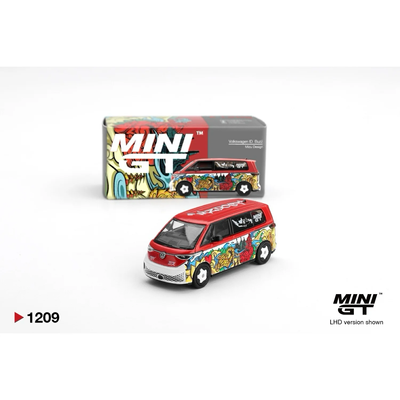 Volkswagen ID. Buzz Mizu Design - Rød / Hvid - 1209 - Mini GT - 1:64