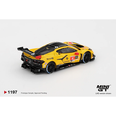 Chevrolet Corvette Z06 GT3.R #4 Corvette Racing by Pratt Miller Motorsports 2025 IMSA Daytona 24 Hrs - Gul - 1197 - Mini GT - 1:64