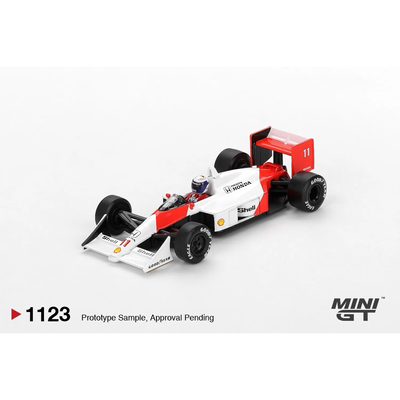 McLaren MP4/4 #11 Alain Prost 1988 Japanese Grand Prix 2nd Place - Vit / Röd - 1123 - Mini GT - 1:64