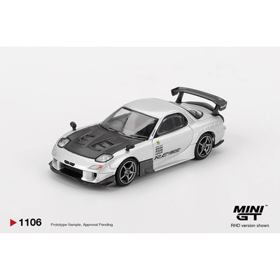 Mazda RX-7 RE-Amemiya Silver Metallic - Silver - 1106 - Mini GT - 1:64