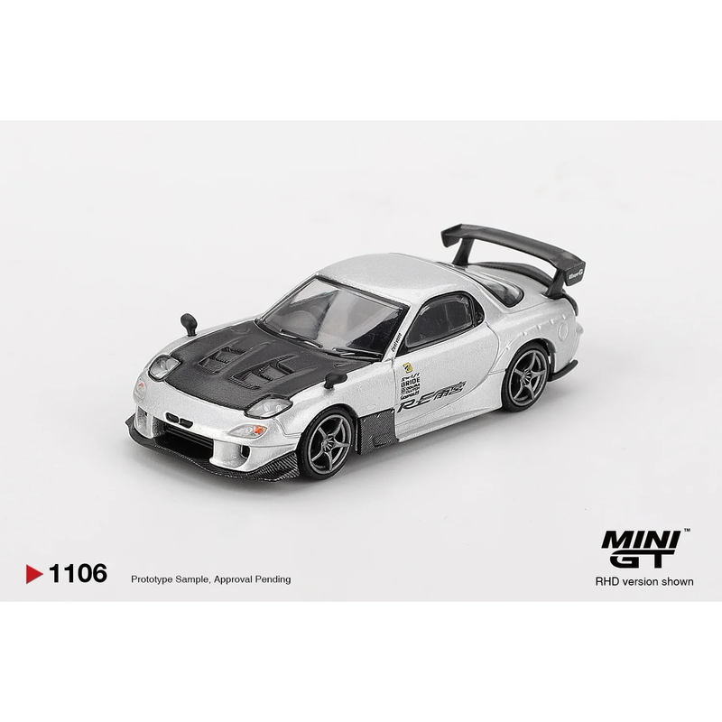 Mazda RX-7 RE-Amemiya Silver Metallic - Silver - 1106 - Mini GT - 1:64