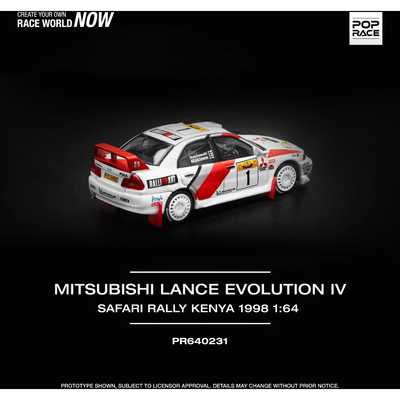 Mitsubishi Lancer Evolution IV - Safari Rally Kenya 1998 - 231 - Pop Race - 1:64