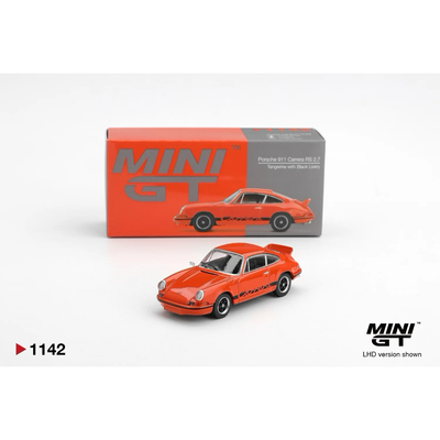 Porsche 911 Carrera RS 2.7 Tangerine with Black Livery - Orange - 1142 - Mini GT - 1:64