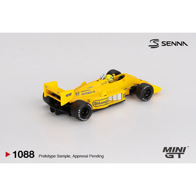 Lotus 99T #12 Ayrton Senna 1987 Monaco Grand Prix Winner - Gul - 1088 - Mini GT - 1:64