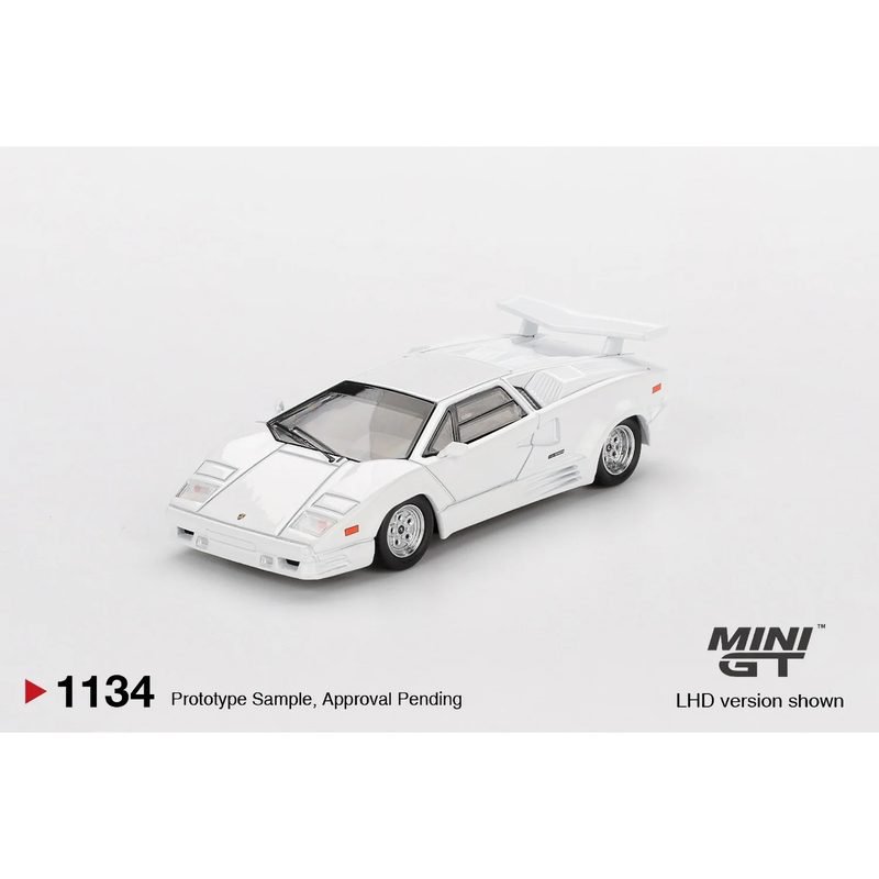 Lamborghini Countach 25th Anniversary White - Vit - 1134 - Mini GT - 1:64