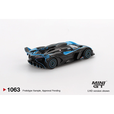Bugatti Bolide Presentation - Svart / Blå - 1063 - Mini GT - 1:64