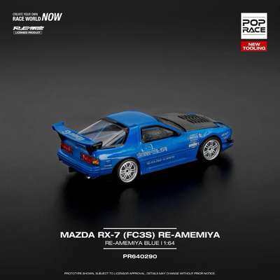 Mazda RX-7 (FC3S) RE Amemiya - Blå - 290 - Pop Race - 1:64