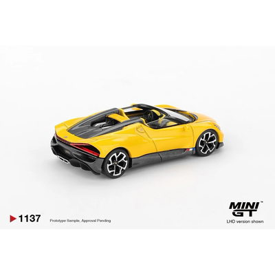 Bugatti W16 Mistral Yellow - Gul - 1137 - Mini GT - 1:64