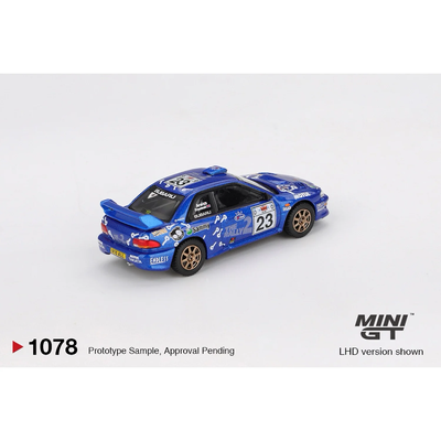 Subaru Impreza WRC99 #23 2000 Acropolis Rally - Blå - 1078 - Mini GT - 1:64