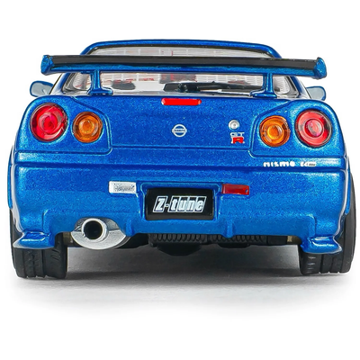 Nissan Skyline GT-R (BNR34) with NISMO Parts - 1998 - Blå - Solido - 1:43